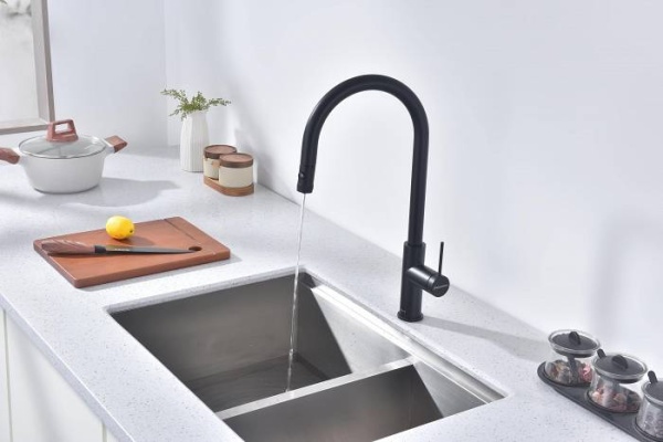 Смеситель для кухни Paulmark Galant Ga213077-AN с подключением к фильтру антрацит