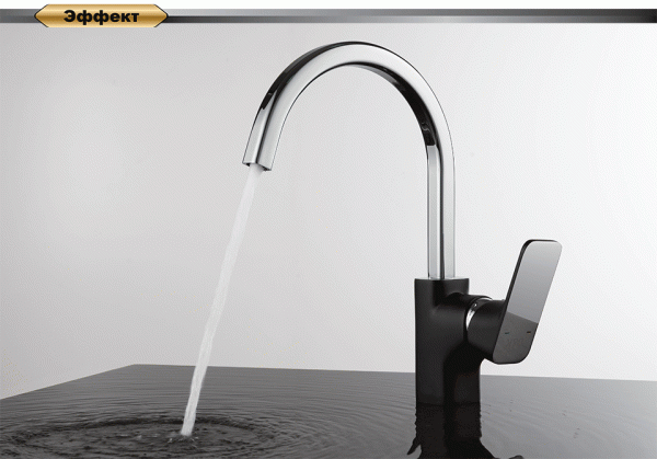 Смеситель для кухни D&K Berlin DA1432415 без подключения к фильтру черный