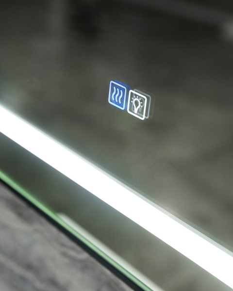 Зеркало с подсветкой BelBagno Kraft SPC-KRAFT-985-685-TCH-WARM-NERO 100x70 сенсор