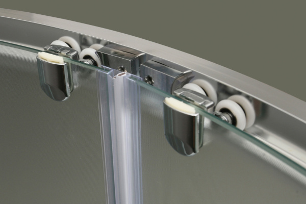 Душевой угол BelBagno Uno UNO-195-R-2-100-P-Cr четверть круга 100x100 стекла рифленые, профиль хром
