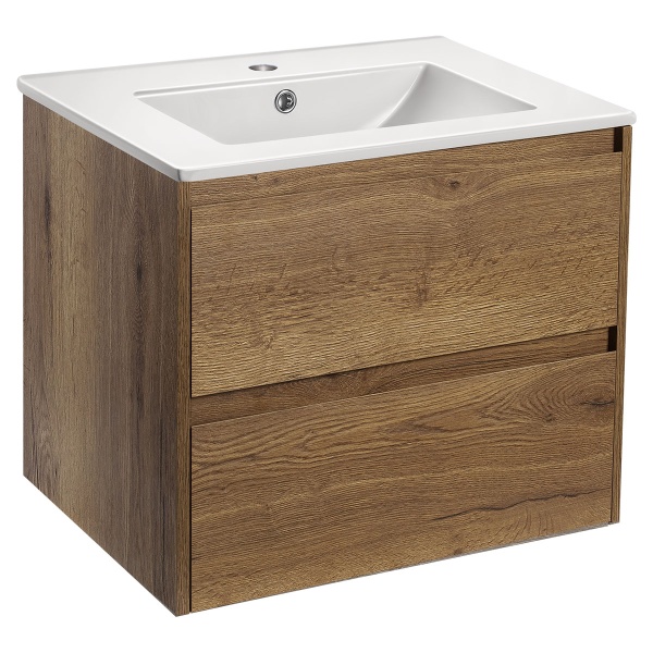 Тумба  подвесная Vincea Gio VMC-2G600TO 60 см  2 ящика цвет T.Oak 