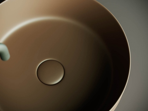 Раковина накладная круглая Ceramica Nova Element CN6022MDB фарфор цвет коричневый матовый