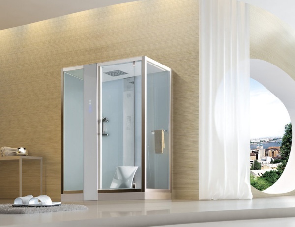Душевая кабина с крышей Orans Diamond SR-89102LS White прямоугольная  150x100 стекла прозрачные, профиль белый