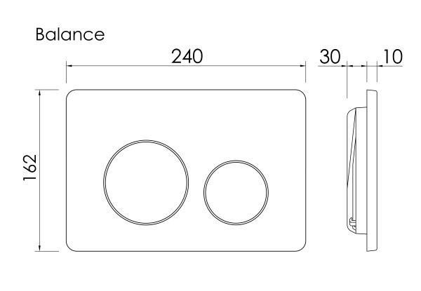 Кнопка смыва Ceramica Nova Circle CN12-001MB цвет черный матовый