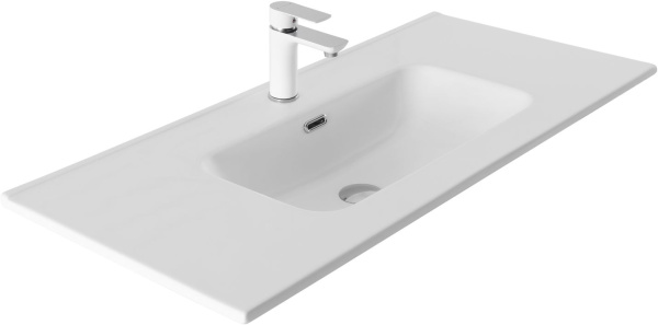 Раковина мебельная прямоугольная Aquanet Flat 00330426 керамика цвет белый матовый