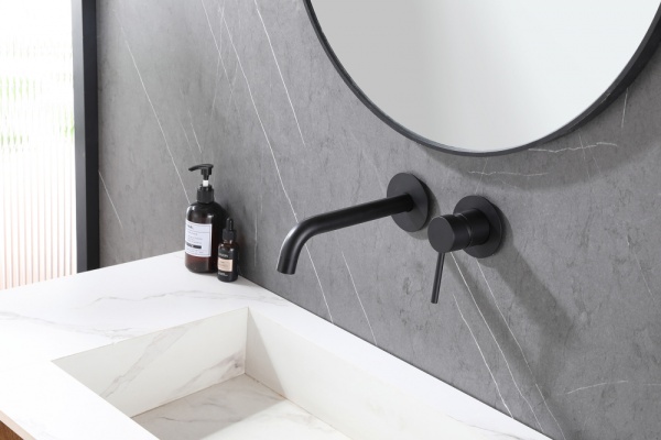 Смеситель для раковины Abber Wasser Kreis AF8112B черный матовый