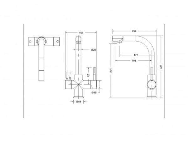 Смеситель для кухни Bravat Palace F729261CP-RUS с подключением к фильтру хром