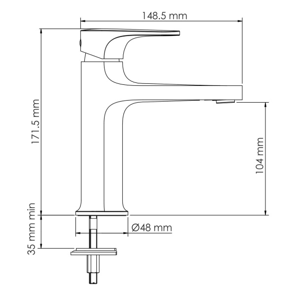 Смеситель для раковины Wasserkraft Asphe 7703 розовое золото
