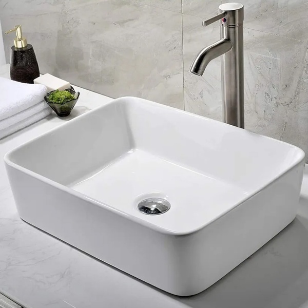 Раковина накладная прямоугольная Maretti Umbria UM13NS03-844 фарфор цвет белый