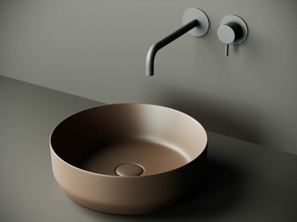 Раковина накладная круглая Ceramica Nova Element CN6022MDB фарфор цвет коричневый матовый