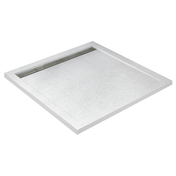 Душевой поддон низкий Cezares Tray TRAY-AS-A-100-30-W квадратный литьевой мрамор 100x100 белый