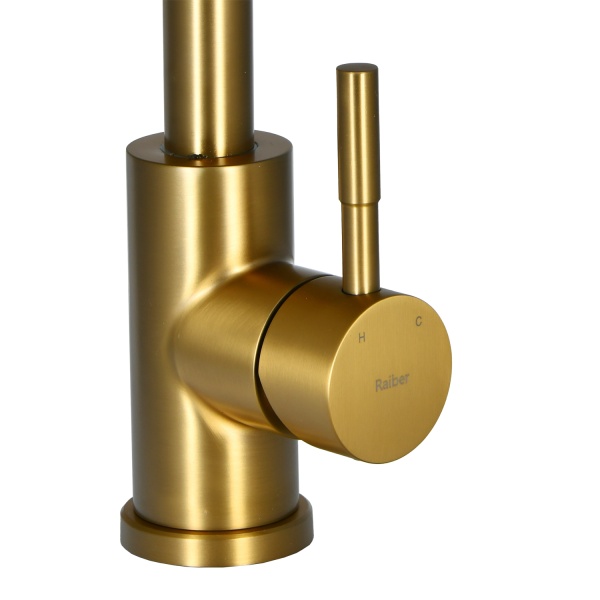 Смеситель для кухни Raiber Graceful RPG-013 без подключения к фильтру матовое золото