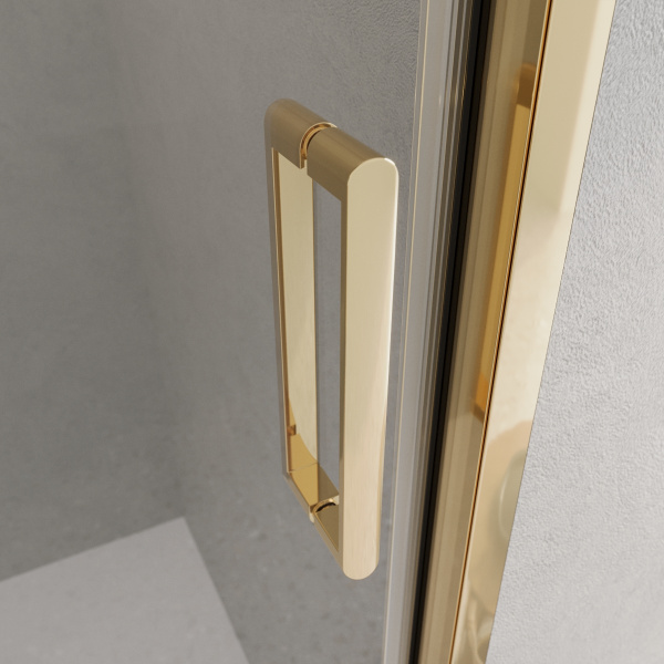 Душевая дверь BelBagno Luce LUCE-BF-1-100-C-ORO 100 см стекла прозрачные, профиль золото