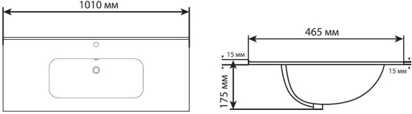 Раковина мебельная прямоугольная Aquanet Flat 00329257 керамика цвет черный матовый