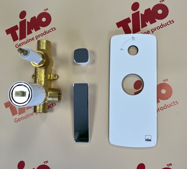 Душевая система со смесителем Timo Helmi SX-4069/00-16SM монтаж встраиваемая в стену без термостата хром/белый