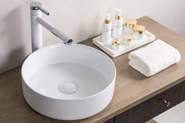Раковина накладная круглая BelBagno  BB1357 фаянс цвет белый