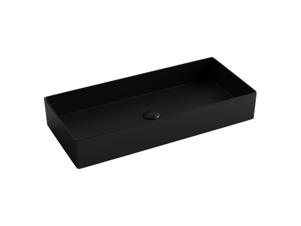 Раковина накладная прямоугольная Ceramica Nova Element CN6072MB фарфор цвет черный матовый