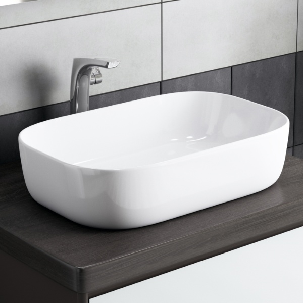 Раковина накладная прямоугольная Maretti Florenza FL13NS66-844 фарфор цвет белый