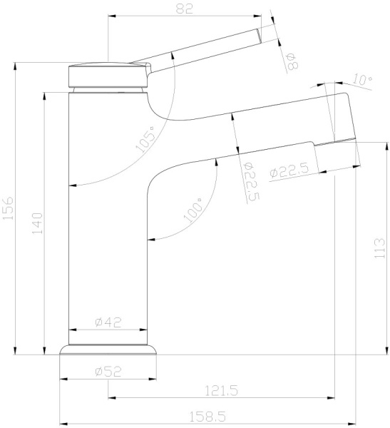 Смеситель для раковины Lemark Minima LM3806C хром