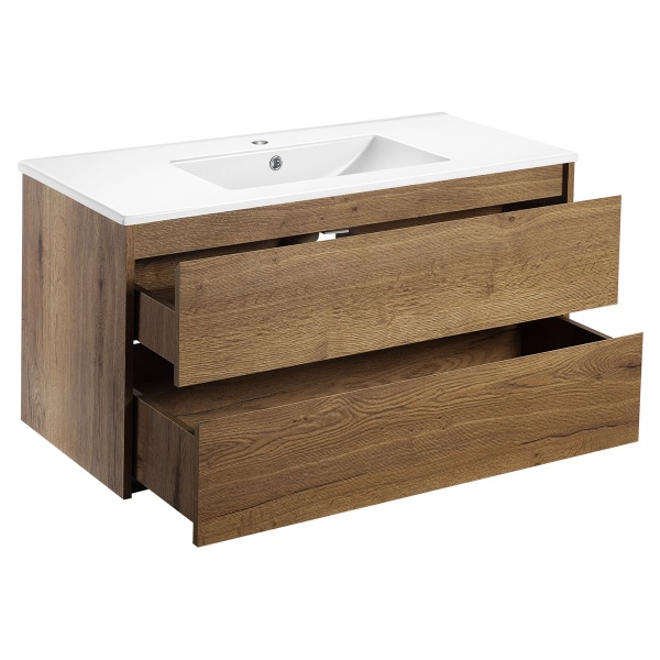 Тумба  подвесная Vincea Gio VMC-2G100TO 100 см  2 ящика цвет T.Oak 