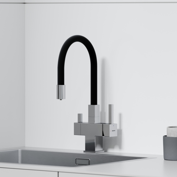 Смеситель для кухни Sancos Arno SC4005CH с подключением к фильтру хром/черный
