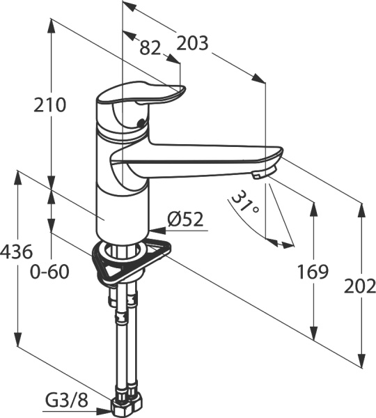 Смеситель для кухни Kludi Objekta 325740575 без подключения к фильтру хром