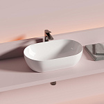 Раковина накладная овальная Ceramica Nova Twist CN12001 фарфор цвет белый