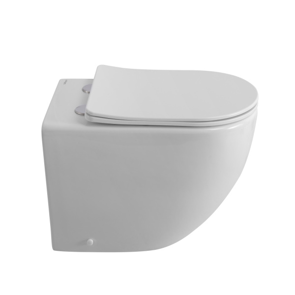 Унитаз приставной BelBagno Sfera-R BB2141CBR/SC Rimless фаянс белый