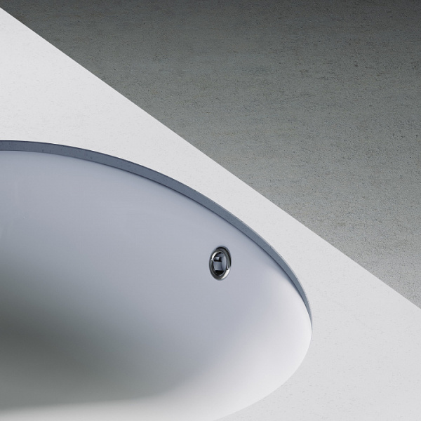 Раковина встраиваемая снизу овальная Ceramica Nova Element CN6076 фарфор цвет белый