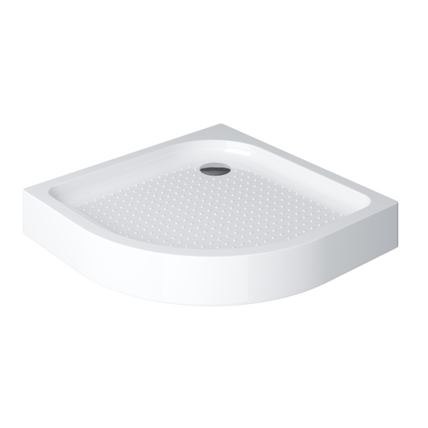 Душевой поддон низкий BelBagno  TRAY-BB-R-80-550-15-W четверть круга акрил 80x80 белый
