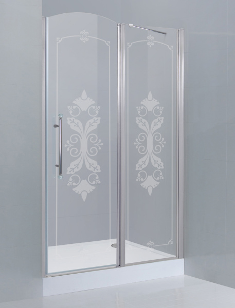 Душевая дверь Cezares Giubileo GIUBILEO-B-12-120-CP-Cr-R 120 см стекла с узором, профиль хром
