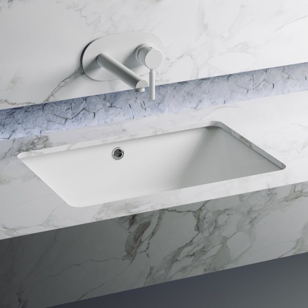 Раковина встраиваемая снизу прямоугольная Ceramica Nova Element CN6045 фарфор цвет белый