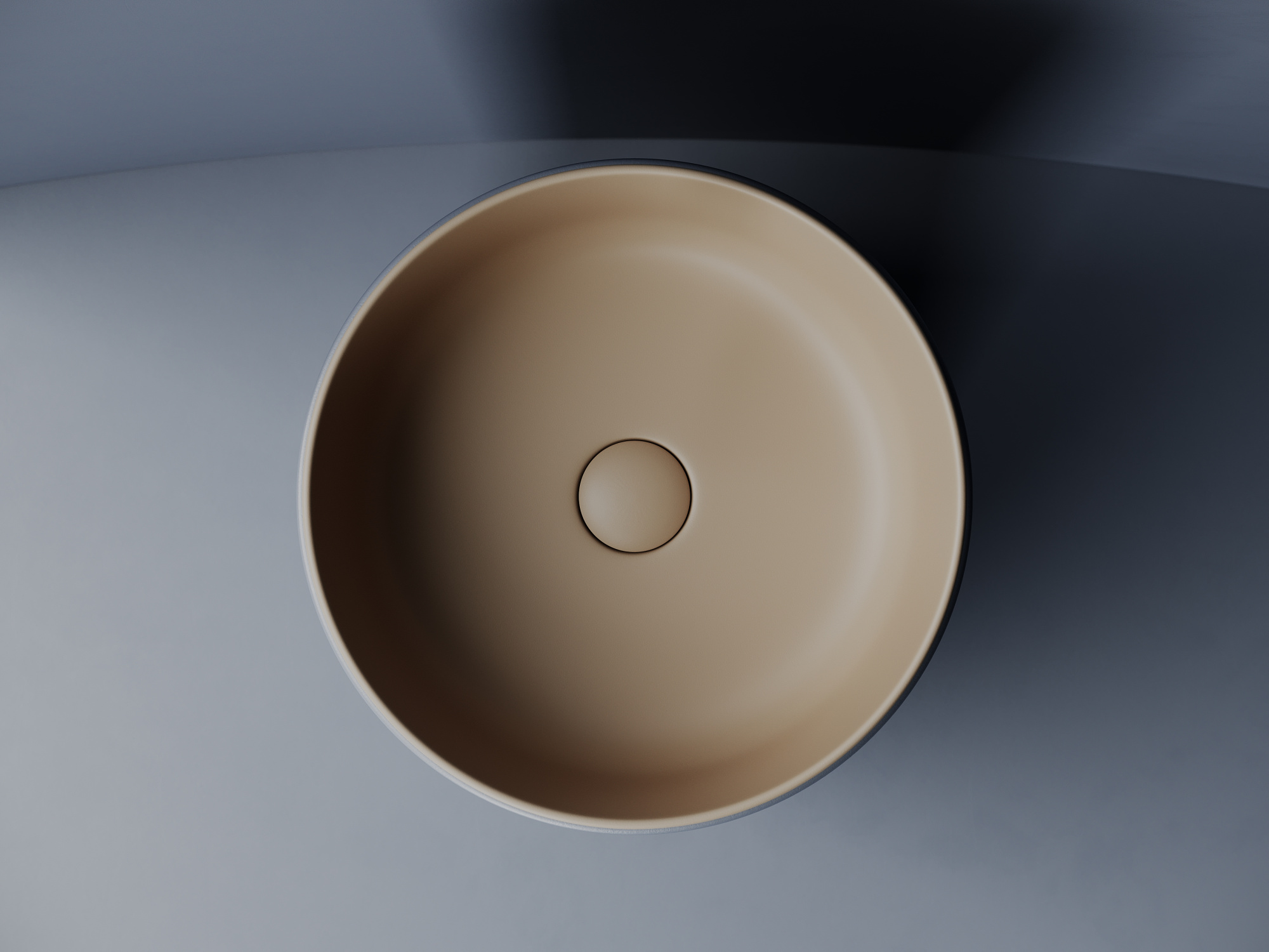 Раковина накладная круглая Ceramica Nova Element CN6073MC фарфор цвет бежевый матовый
