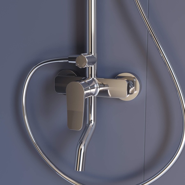 Душевая система со смесителем RGW Shower Panels 59140125-01 монтаж настенная без термостата хром