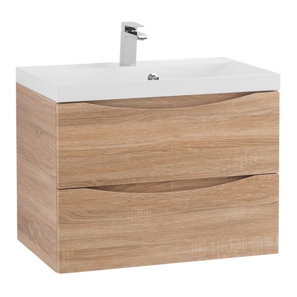 Тумба под раковину подвесная BelBagno Marino MARINO-600-2C-SO-WO-P 60 см  2 ящика цвет Rovere Bianco 