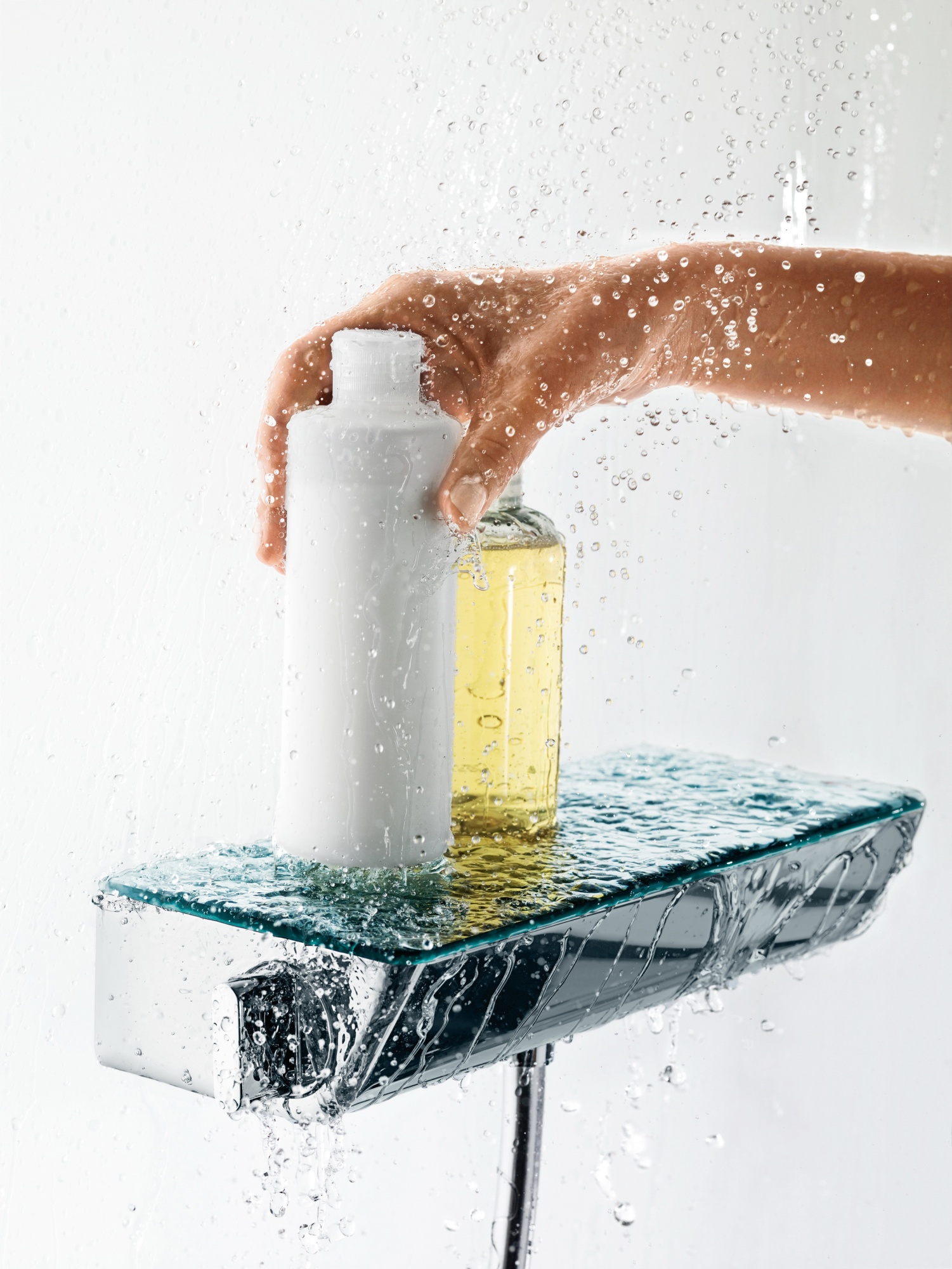 Душевая система со смесителем Hansgrohe Raindance Select E 27112400 монтаж настенная с термостатом хром/белый