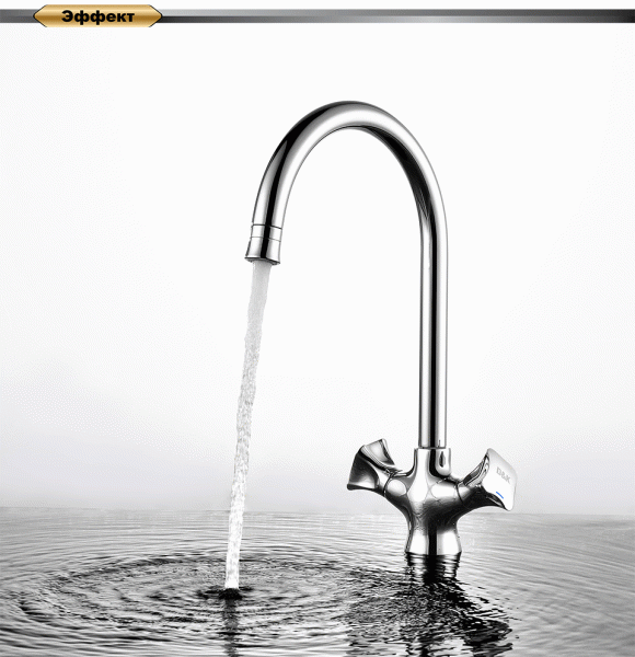 Смеситель для кухни D&K Hessen DA1382401 без подключения к фильтру хром