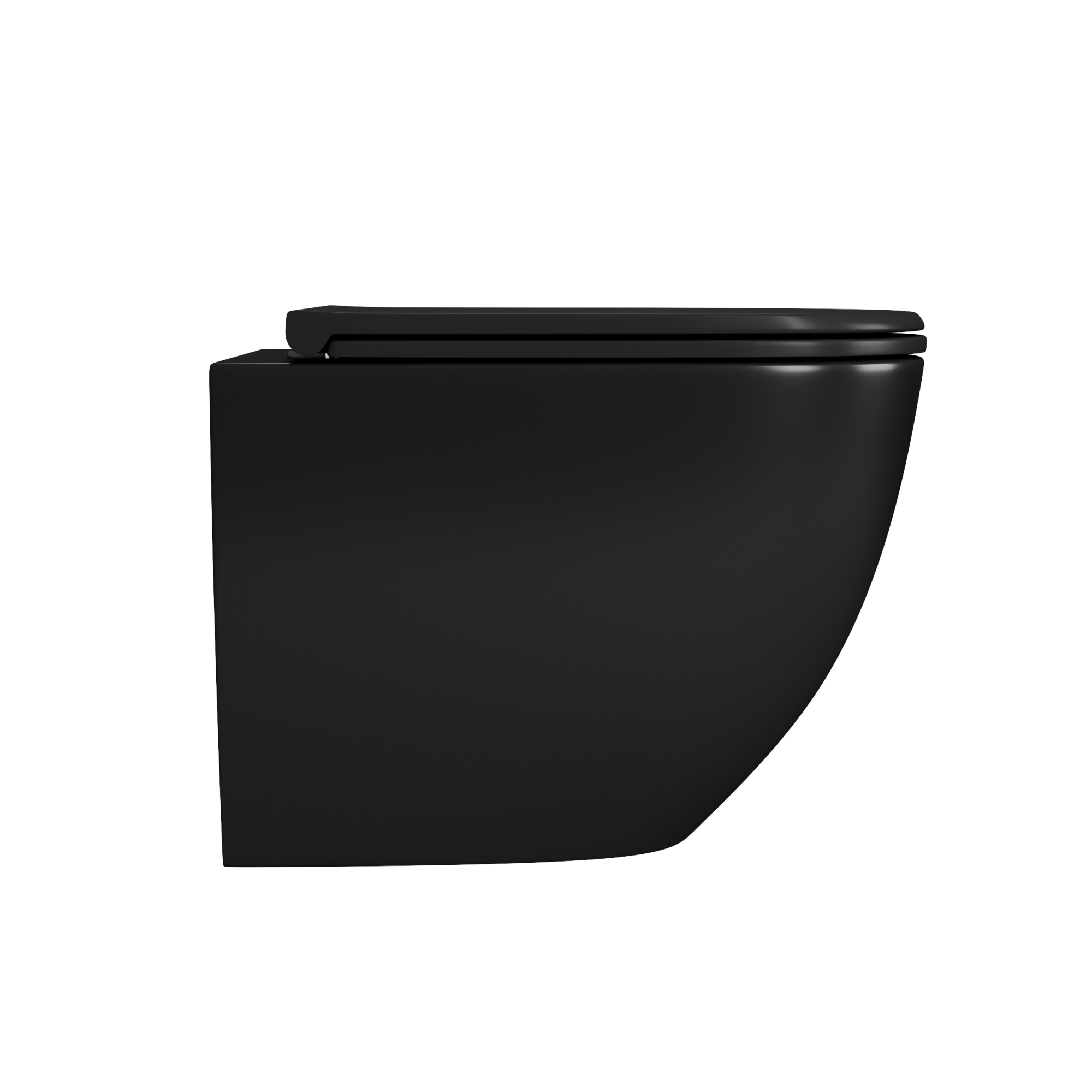 Унитаз подвесной D&amp;K Matrix DT1396025 Rimless фарфор черный матовый