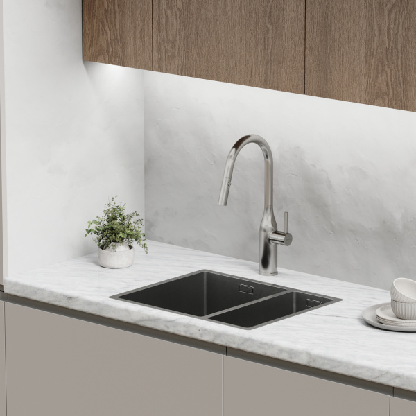 Смеситель для кухни Sancos Grand SC4002BNG без подключения к фильтру нержавеющая сталь