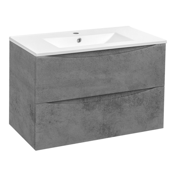 Тумба  подвесная Vincea Mia VMC-2MC800BT 80 см  2 ящика цвет Beton 