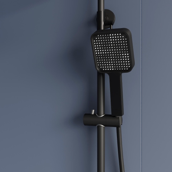 Душевая система со смесителем RGW Shower Panels 51140135-04 монтаж настенная с термостатом черный