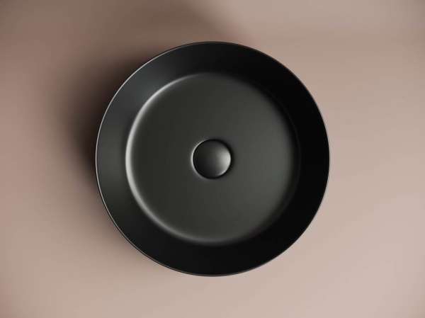 Раковина накладная круглая Ceramica Nova Element CN6022MB фарфор цвет черный матовый