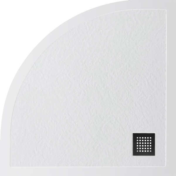 Душевой поддон низкий BelBagno Uno TRAY-MR-UNO-R-90-550-35-W-NO четверть круга литьевой мрамор 90x90 белый