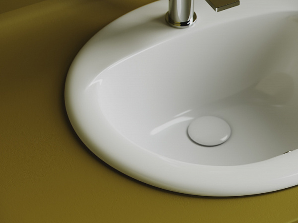 Раковина встраиваемая сверху овальная Ceramica Nova Sun CN6080 фарфор цвет белый