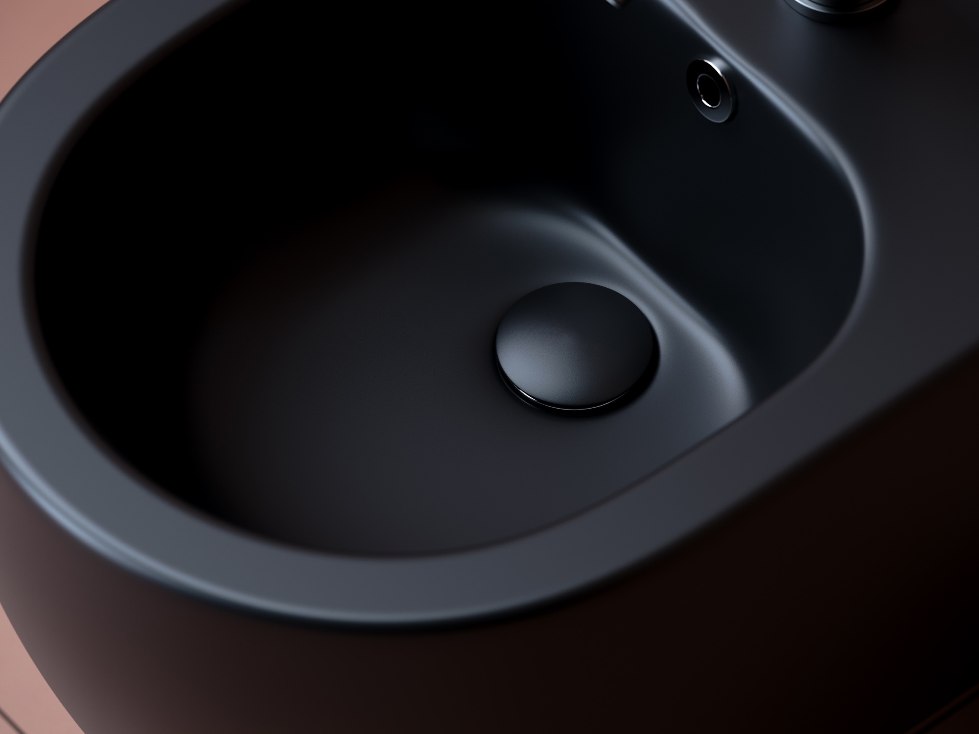 Биде подвесное Ceramica Nova Play CN3002MB фарфор, цвет черный матовый