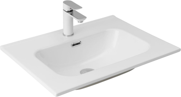 Раковина мебельная прямоугольная Aquanet Flat 00254363 керамика цвет белый
