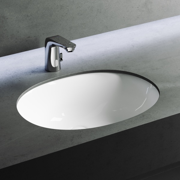 Раковина встраиваемая снизу овальная Ceramica Nova Element CN6043 фарфор цвет белый