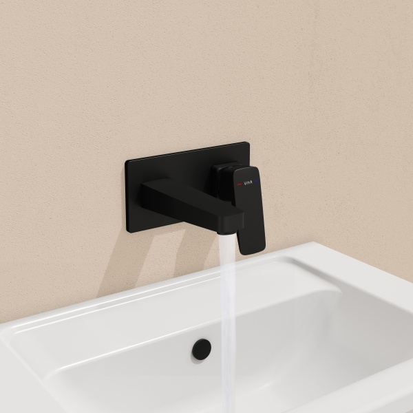 Смеситель для раковины VitrA Root Square A4273836EXP матовый черный