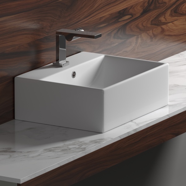 Раковина накладная прямоугольная Ceramica Nova Element CN6040 фарфор цвет белый