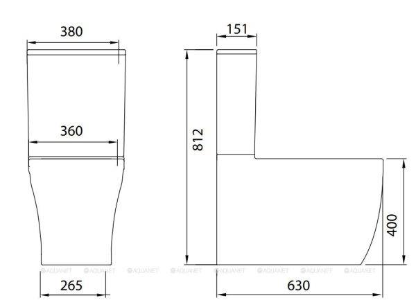 Унитаз напольный Allen Brau Priority 2.0  Rimless керамика белый